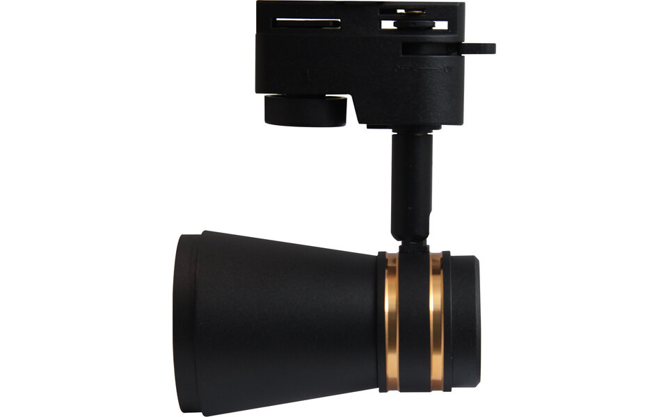 HLW LED LED Spot Prixa Tron with GU10 Fitting - 1 Phase Track Lighting Black/Gold