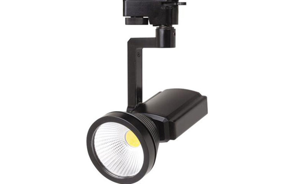 HLW LED 7W LED Railverlichting Spot - Rond, Natuurlijk Wit 4200K, Mat Zwart Aluminium