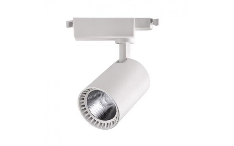 HLW LED LED Track Lighting 10W LED Spot Warm White 2700K–3000K – Matte White Aluminum