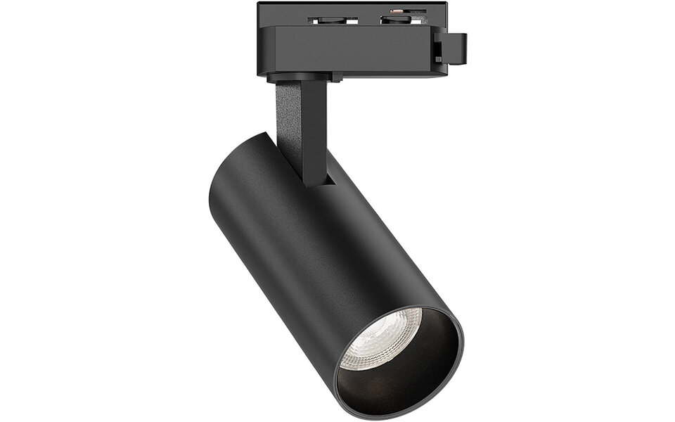 HLW LED LED Track Light 15W LED Spot Warm White 2700K–3000K - Brinton Sonly 1-Phase Black