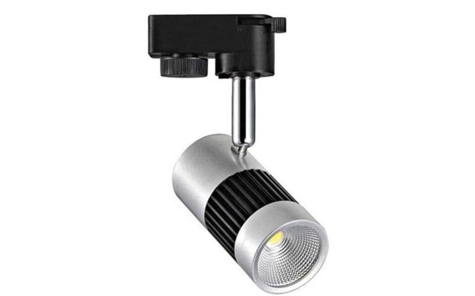 HLW LED LED Track Lighting 13W LED Spot – Natural White 4200K, Matte Black/Silver Aluminum