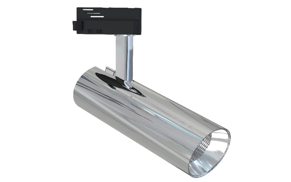 HLW LED LED Track Lighting 30W LED Spot Warm White 2700K–3000K – Gloss Chrome Aluminum