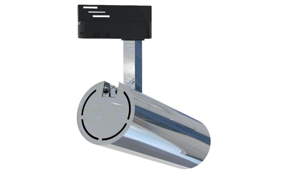 HLW LED LED Track Lighting 30W LED Spot Warm White 2700K–3000K – Gloss Chrome Aluminum