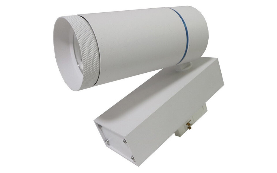 HLW LED LED Railverlichting 30W LED Spot Neutraal Wit 4000K - Mat Wit Aluminium