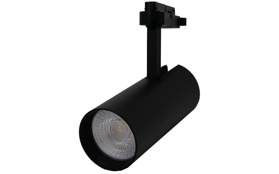 HLW LED LED Track Lighting - Dimmable 30W LED Spot in Neutral White 4000K, Matte Black