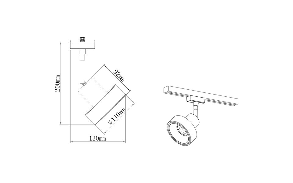 HLW LED LED Railverlichting Track Spot met GU10 Fitting - Mat Nikkel, Aluminium, 2 Fase HLW LED LED Railverlichting Track Spot met GU10 Fitting - Mat Nikkel, Aluminium, 2 Fase