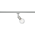 LED Track Lighting Track Spot - Adjustable LED lamp with E27 fitting, matte nickel and durable aluminum
