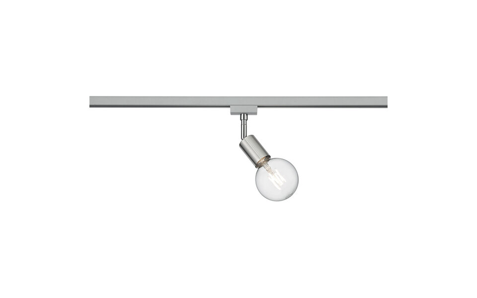 HLW LED LED Railverlichting Track Spot - Verstelbare LED lamp met E27 fitting, mat nikkel en duurzaam aluminium HLW LED LED Railverlichting Track Spot - Verstelbare LED lamp met E27 fitting, mat nikkel en duurzaam aluminium