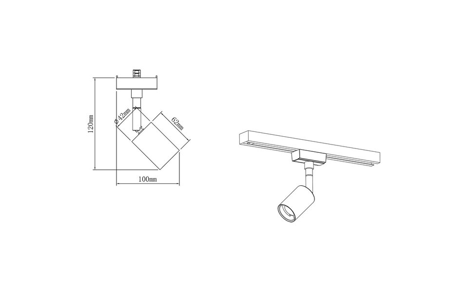 HLW LED LED Railverlichting Track Spot - Verstelbare LED lamp met E27 fitting, mat nikkel en duurzaam aluminium HLW LED LED Railverlichting Track Spot - Verstelbare LED lamp met E27 fitting, mat nikkel en duurzaam aluminium