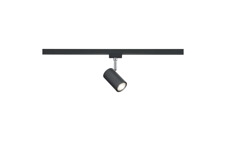 HLW LED Adjustable LED Spot with GU10 Fitting for 2-Phase Rail - Matte Black