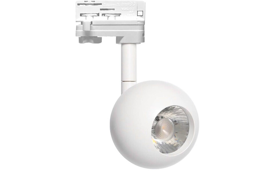 HLW LED LED Spot Rail Lighting 10W Warm White 2700K–3000K Matt White Aluminum