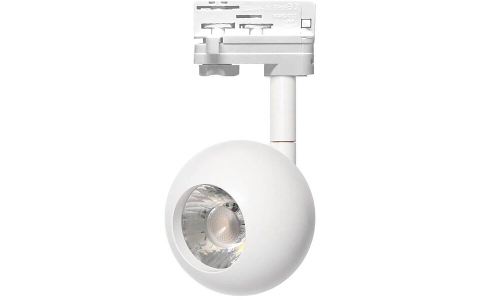 HLW LED LED Spot Railverlichting 10W Warm Wit 2700K–3000K Mat Wit Aluminium