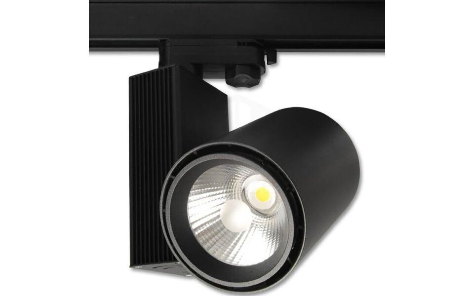 HLW LED LED Railverlichting 30W LED Spot Warm Wit 2700K–3000K - Prixa Oron Mat Zwart