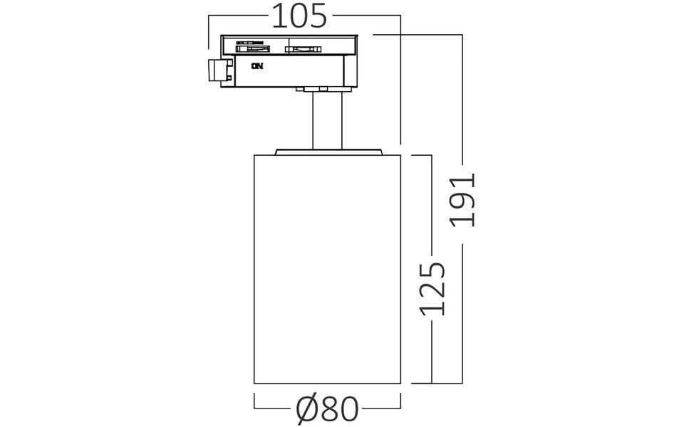 HLW LED LED Railspot 30W Brinton Sonly - Koud Wit 6000K, 2960lm, Zwart, 1-Fase