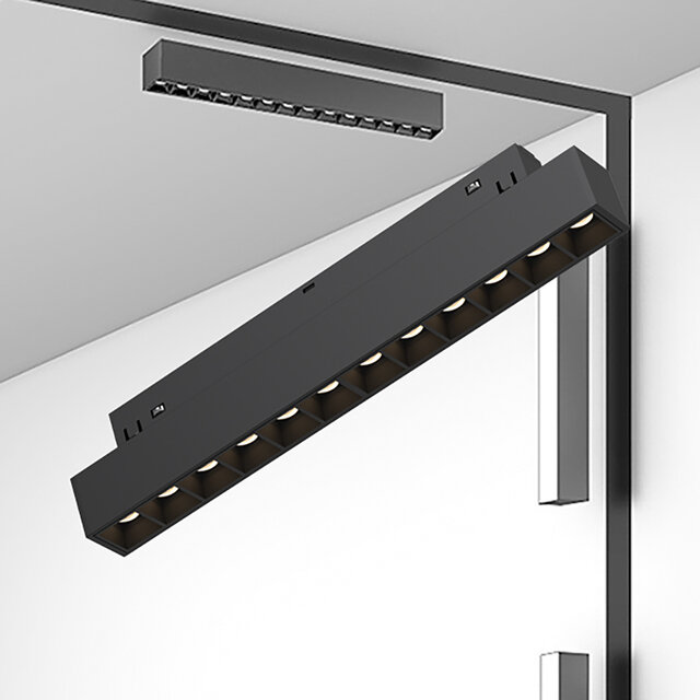 slanke magnetische lineaire LED bar met 12W vermogen en koel wit licht van 6500K voor binnenverlichting