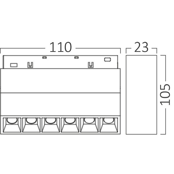 HLW LED 48V Magnetische 6W LED lamp neutraal wit - Kantelbare Brinton Magni bar HLW LED 48V Magnetische 6W LED lamp neutraal wit - Kantelbare Brinton Magni bar