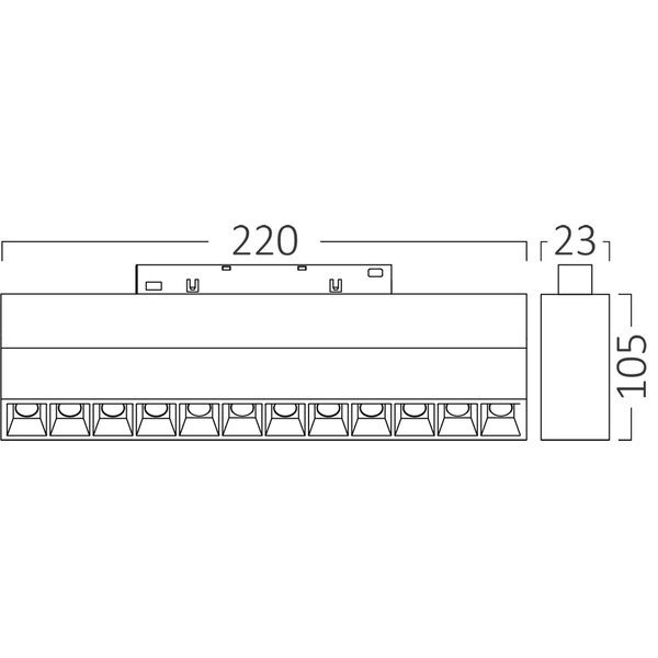 HLW LED Brinton Magni 48V Magnetische Lineaire LED Bar 12W - Warm Wit 2700K–3000K, Kantelbaar HLW LED Brinton Magni 48V Magnetische Lineaire LED Bar 12W - Warm Wit 2700K–3000K, Kantelbaar