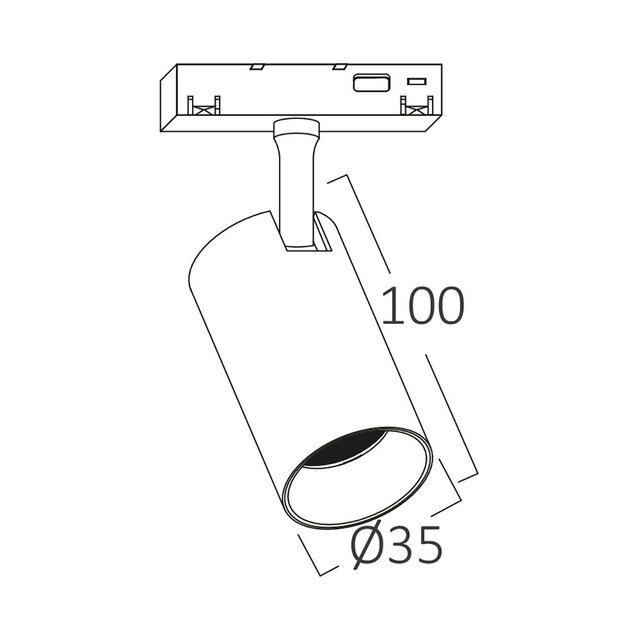 HLW LED 48V Magnetic LED Rail Spot 6W - Neutral White LED Spot with 440lm, 24° Beam Angle HLW LED 48V Magnetic LED Rail Spot 6W - Neutral White LED Spot with 440lm, 24° Beam Angle