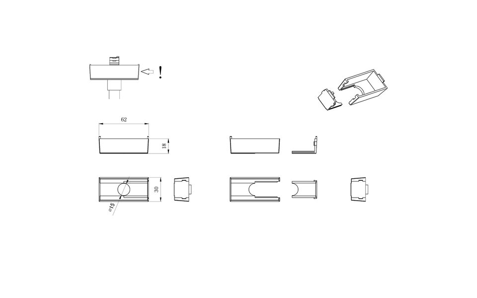 HLW LED Mat Witte Trion Dual Afdekking voor LED lamp 2-fase railsysteem, duurzaam & stijlvol HLW LED Mat Witte Trion Dual Afdekking voor LED lamp 2-fase railsysteem, duurzaam & stijlvol