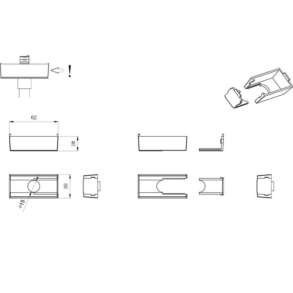 HLW LED Mat Witte Trion Dual Afdekking voor LED lamp 2-fase railsysteem, duurzaam & stijlvol HLW LED Mat Witte Trion Dual Afdekking voor LED lamp 2-fase railsysteem, duurzaam & stijlvol