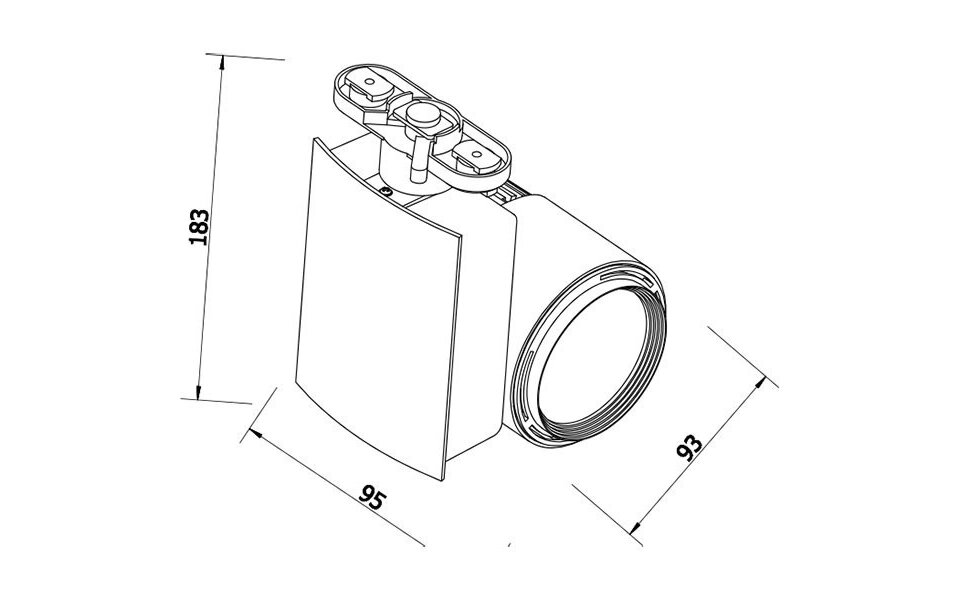 HLW LED LED Railverlichting Spot 40W - Beam Angle Verstelbaar - Mat Zwart Aluminium