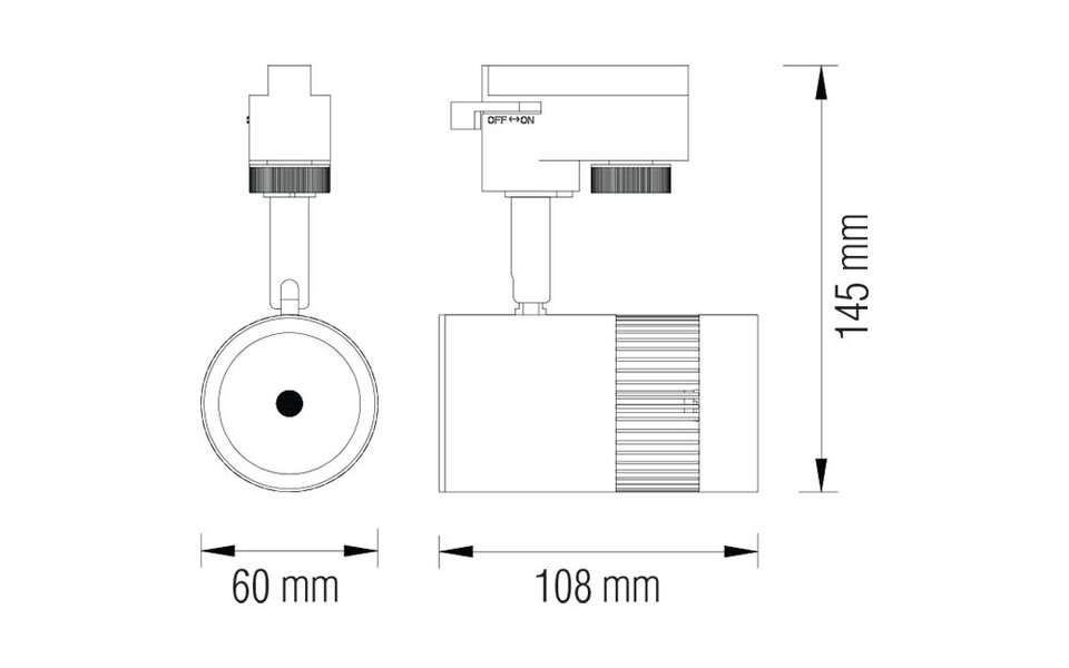 HLW LED LED Railverlichting 13W LED Spot - Mat Zwart/Wit, Natuurlijk Wit 4200K HLW LED LED Railverlichting 13W LED Spot - Mat Zwart/Wit, Natuurlijk Wit 4200K