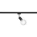 LED Track Lighting - Matte Black LED Spot with E27 Fitting for 2-Phase Rails
