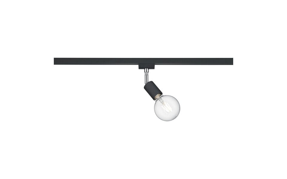 HLW LED LED Railverlichting - Mat Zwarte LED Spot met E27 Fitting voor 2-Fase Rails