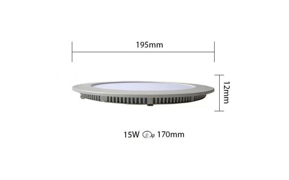 HLW LED Recessed LED Downlight Slim 15W - Warm White 2700K - Round LED Lamp Ø195mm HLW LED Recessed LED Downlight Slim 15W - Warm White 2700K - Round LED Lamp Ø195mm