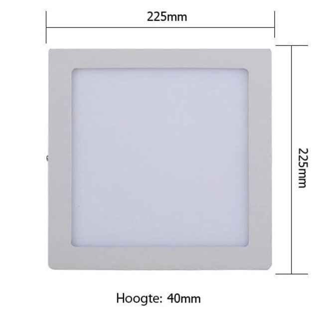 HLW LED Surface-Mounted LED Downlight Square 18W – Bright Cool White 6000K, Matte White Aluminum HLW LED Surface-Mounted LED Downlight Square 18W – Bright Cool White 6000K, Matte White Aluminum