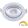 Ronde inbouw LED spot 5W dimbaar met warm wit licht van 3000K en 450 lumen, waterdicht design