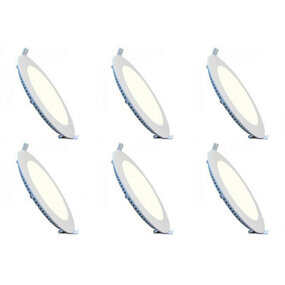 LED Downlight Slim 6 Pack - Inbouw Rond 3W Natuurlijk Wit LED Downlight Slim 6 Pack - Inbouw Rond 3W Natuurlijk Wit