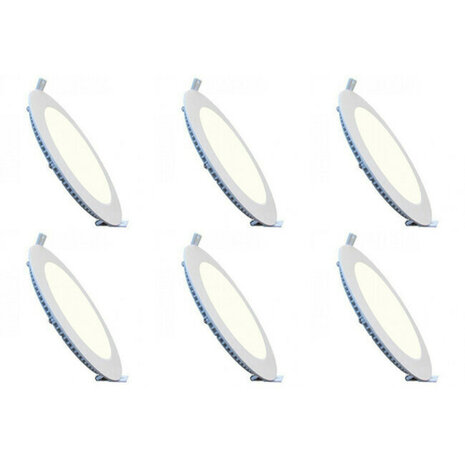 LED Downlight Slim 6 Pack - Inbouw LED Rond 3W, Natuurlijk Wit 4200K Ø83mm LED Downlight Slim 6 Pack - Inbouw LED Rond 3W, Natuurlijk Wit 4200K Ø83mm