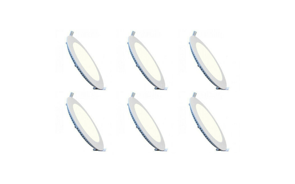 HLW LED LED Downlight Slim 6 Pack - Recessed LED Round 3W, Natural White 4200K Ø83mm HLW LED LED Downlight Slim 6 Pack - Recessed LED Round 3W, Natural White 4200K Ø83mm