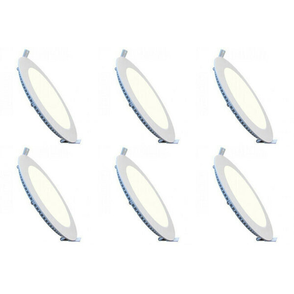HLW LED LED Downlight Slim 6 Pack - Inbouw LED Rond 3W, Natuurlijk Wit 4200K Ø83mm HLW LED LED Downlight Slim 6 Pack - Inbouw LED Rond 3W, Natuurlijk Wit 4200K Ø83mm