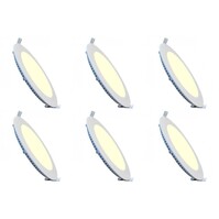 LED Downlight Slim 6 Pack - Recessed 3W LED Lamp Warm White 2700K
