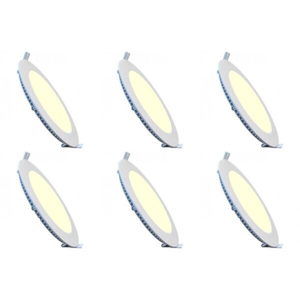 HLW LED LED Downlight Slim 6 Pack - Inbouw LED Downlight 3W Warm Wit 2700K HLW LED LED Downlight Slim 6 Pack - Inbouw LED Downlight 3W Warm Wit 2700K