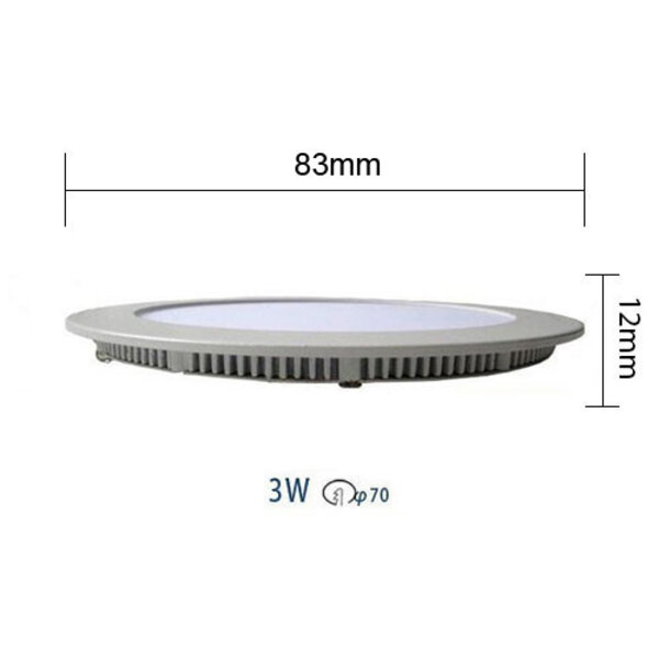 HLW LED Inbouw LED Downlight Slim 3W - Ronde LED Lamp Koud Wit 6000K Ø83mm HLW LED Inbouw LED Downlight Slim 3W - Ronde LED Lamp Koud Wit 6000K Ø83mm