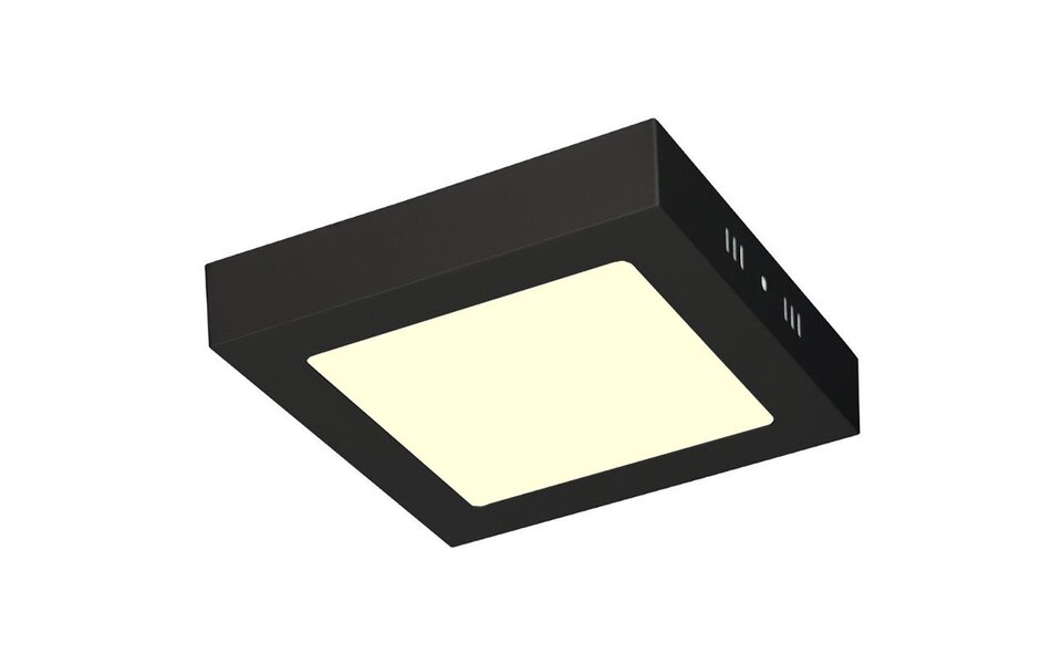 HLW LED 12W LED Downlight Surface Mounted - Warm White 2700K–3000K - Matte Black Square