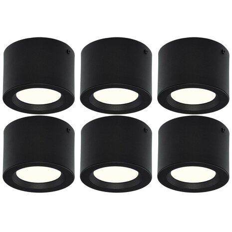 LED Downlight 6 Pack 5W - Opbouw LED Lamp Rond Ø105mm Natuurlijk Wit LED Downlight 6 Pack 5W - Opbouw LED Lamp Rond Ø105mm Natuurlijk Wit
