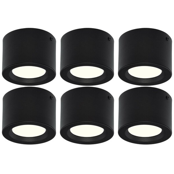 HLW LED LED Downlight 6 Pack 5W - Opbouw LED Lamp Rond Ø105mm Natuurlijk Wit HLW LED LED Downlight 6 Pack 5W - Opbouw LED Lamp Rond Ø105mm Natuurlijk Wit