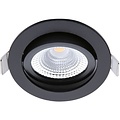 EcoDim 5W Inbouw LED Downlight - Dimbaar, Waterdicht IP54, Warm Wit 2700K, Mat Zwart