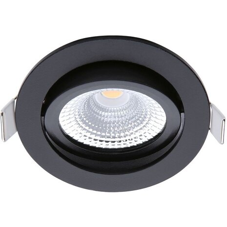 EcoDim 5W Inbouw LED Downlight - Dimbaar, Waterdicht IP54, Warm Wit 2700K, Mat Zwart EcoDim 5W Inbouw LED Downlight - Dimbaar, Waterdicht IP54, Warm Wit 2700K, Mat Zwart