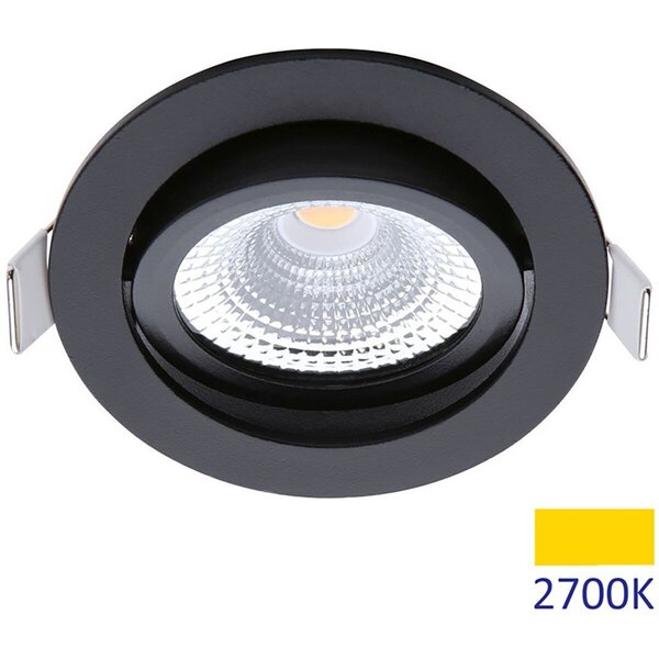 EcoDim EcoDim 5W Inbouw LED Downlight - Dimbaar, Waterdicht IP54, Warm Wit 2700K, Mat Zwart EcoDim EcoDim 5W Inbouw LED Downlight - Dimbaar, Waterdicht IP54, Warm Wit 2700K, Mat Zwart