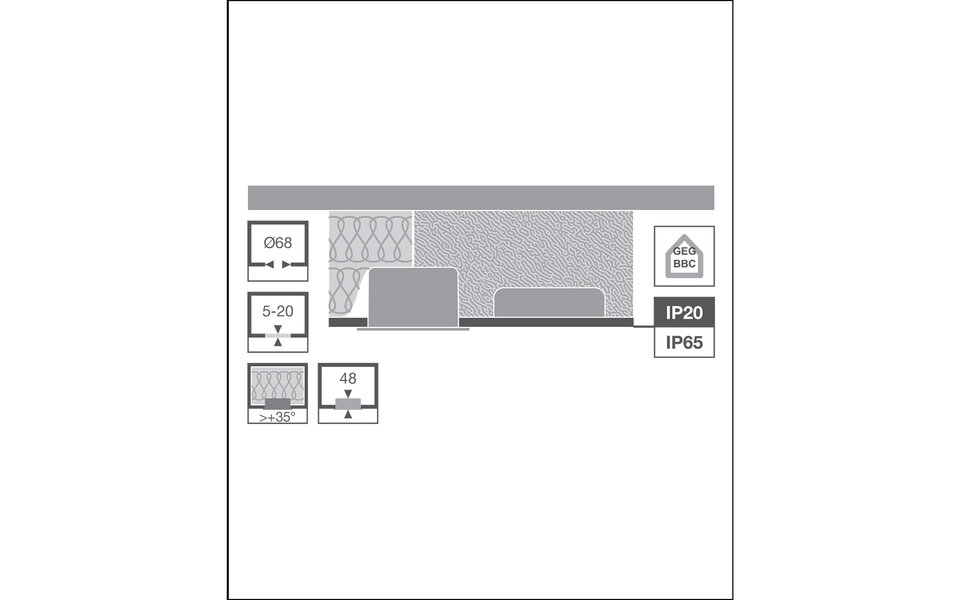 LEDVANCE LEDVANCE Recessed LED Downlight Spot - Waterproof IP65, Tiltable, Adjustable Power & Light Color