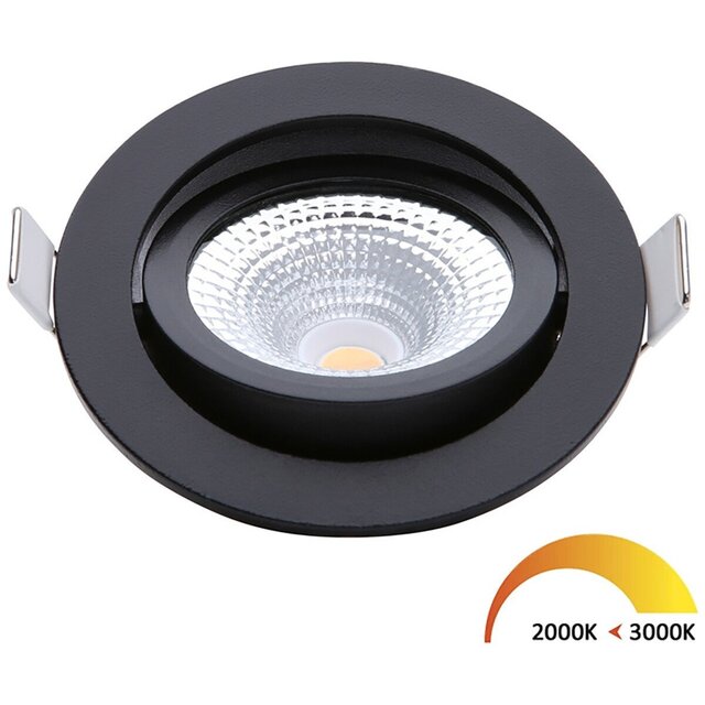 rond witte inbouw LED spot 5W dimbaar waterdicht warm wit licht 3000K 450 lumen rond witte inbouw LED spot 5W dimbaar waterdicht warm wit licht 3000K 450 lumen