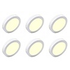 LED Downlight 6 Pack 12W Warm Wit 3000K - Opbouw LED Lamp LED Downlight 6 Pack 12W Warm Wit 3000K - Opbouw LED Lamp