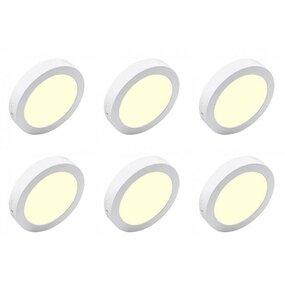 LED Downlight 6 Pack 12W Warm Wit 3000K - Opbouw LED Lamp LED Downlight 6 Pack 12W Warm Wit 3000K - Opbouw LED Lamp