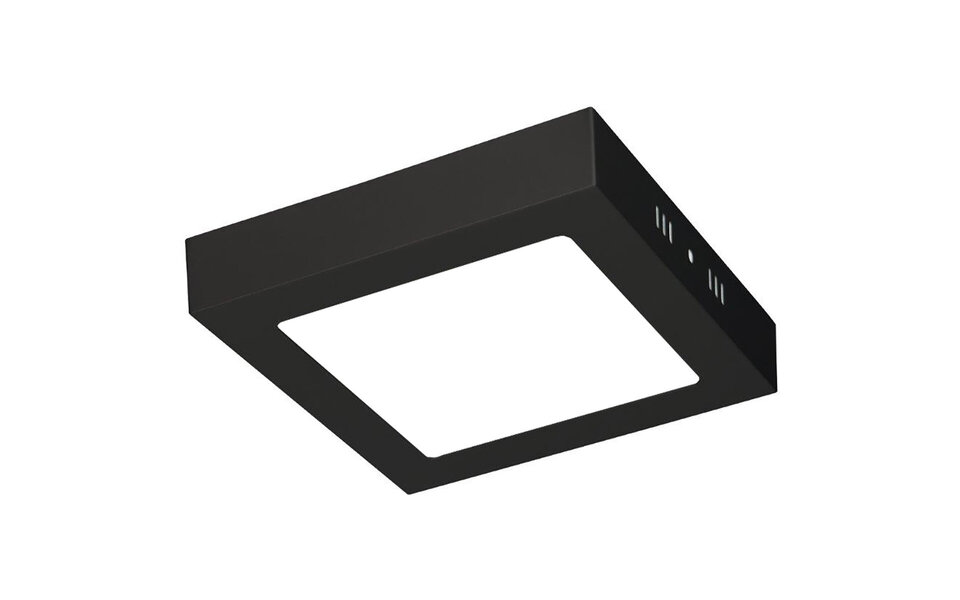 HLW LED Surface-Mounted LED Downlight 12W - Bright Cool White 6000K - Square Matte Black HLW LED Surface-Mounted LED Downlight 12W - Bright Cool White 6000K - Square Matte Black