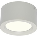 LED Downlight Opbouw Rond Hoog 10W - Natuurlijk Wit 4200K - Mat Wit Aluminium Ø140mm